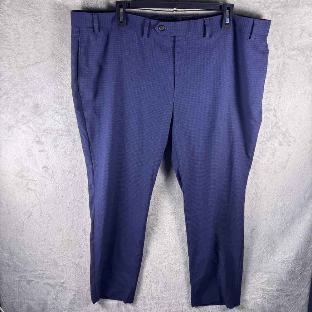 Lauren Ralph Lauren Pants Mens 42x30 Blue Check Stretch Dress Big Tall